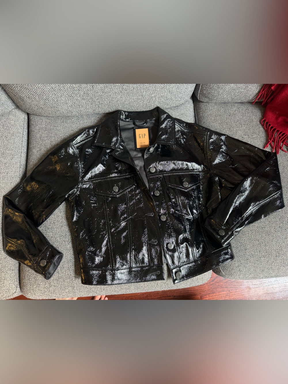 GAP Black Patent Jacket